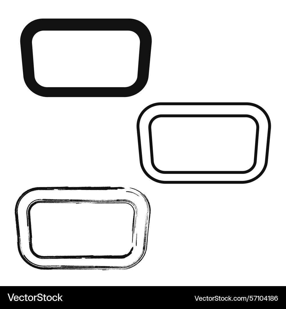 Rectangle frame icon abstract contour shape Rectangle frame icon abstract contour shape Vector Image