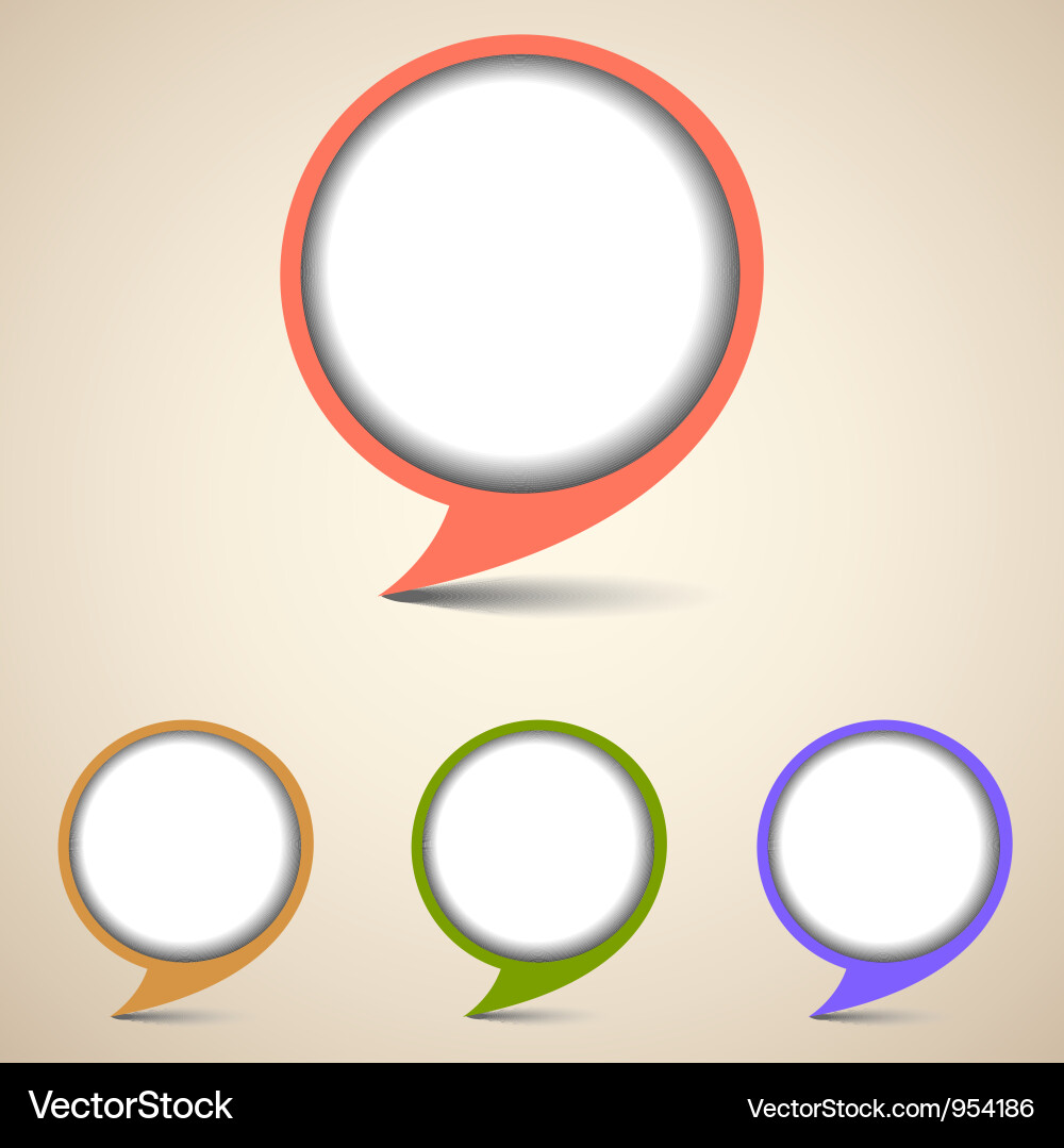 Round bubbles for speech Vector Image
