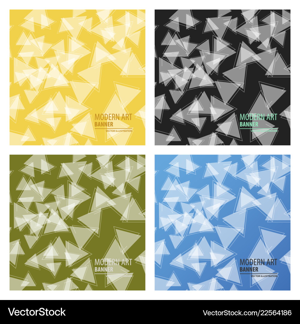 Set of abstract triangle background 3d triangles Set of abstract triangle background 3d triangles vector image
