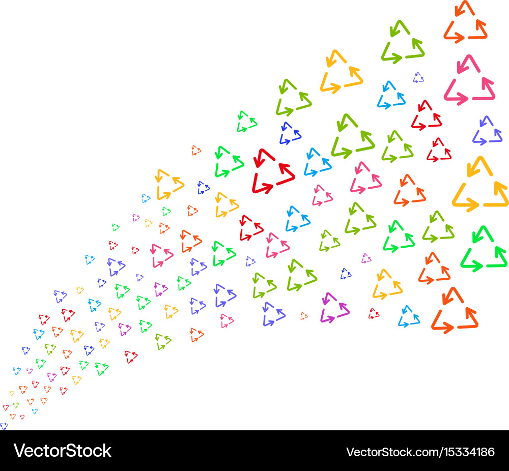 Source stream of recycle triangle Vector Image