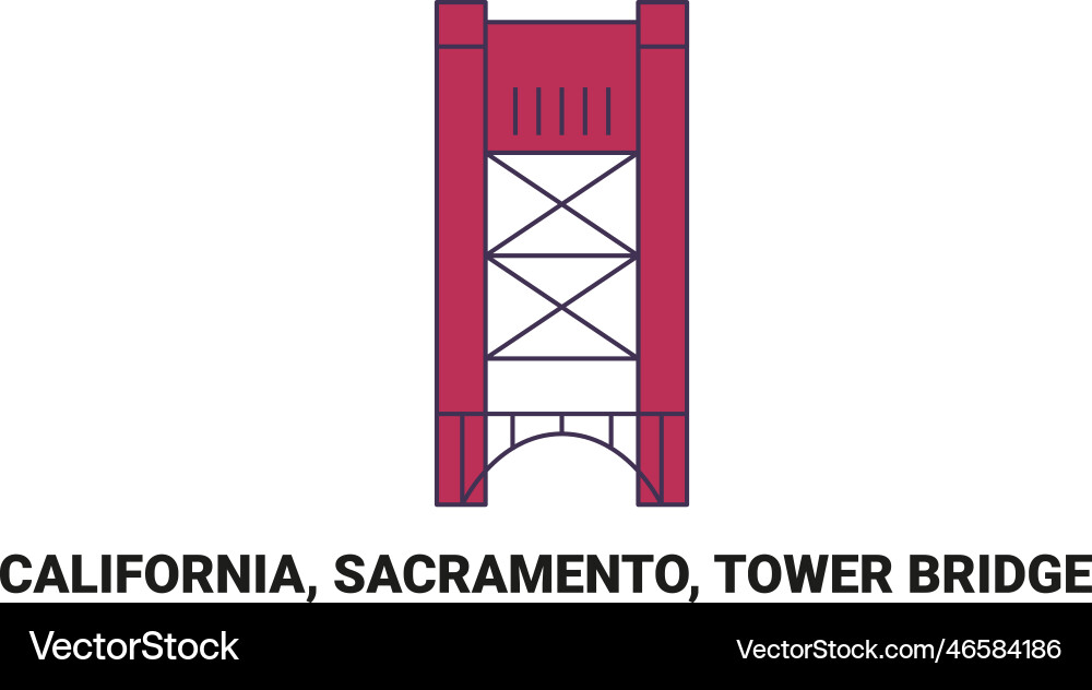 Vereinigte Staaten california sacramento tower Vereinigte Staaten california sacramento tower vektorbild