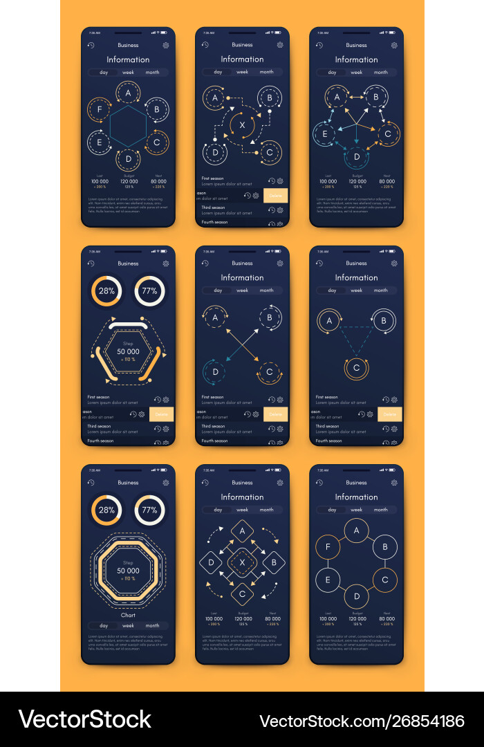 Verschiedene ui ux gui-Bildschirme und flache Web-Symbole Verschiedene ui ux gui-Bildschirme und flache Web-Symbole vektorbild