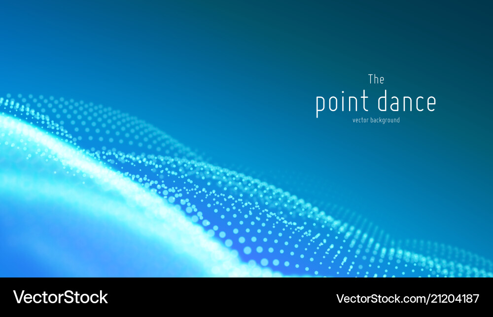 Abstract particle wave points array Abstract particle wave points array vector image