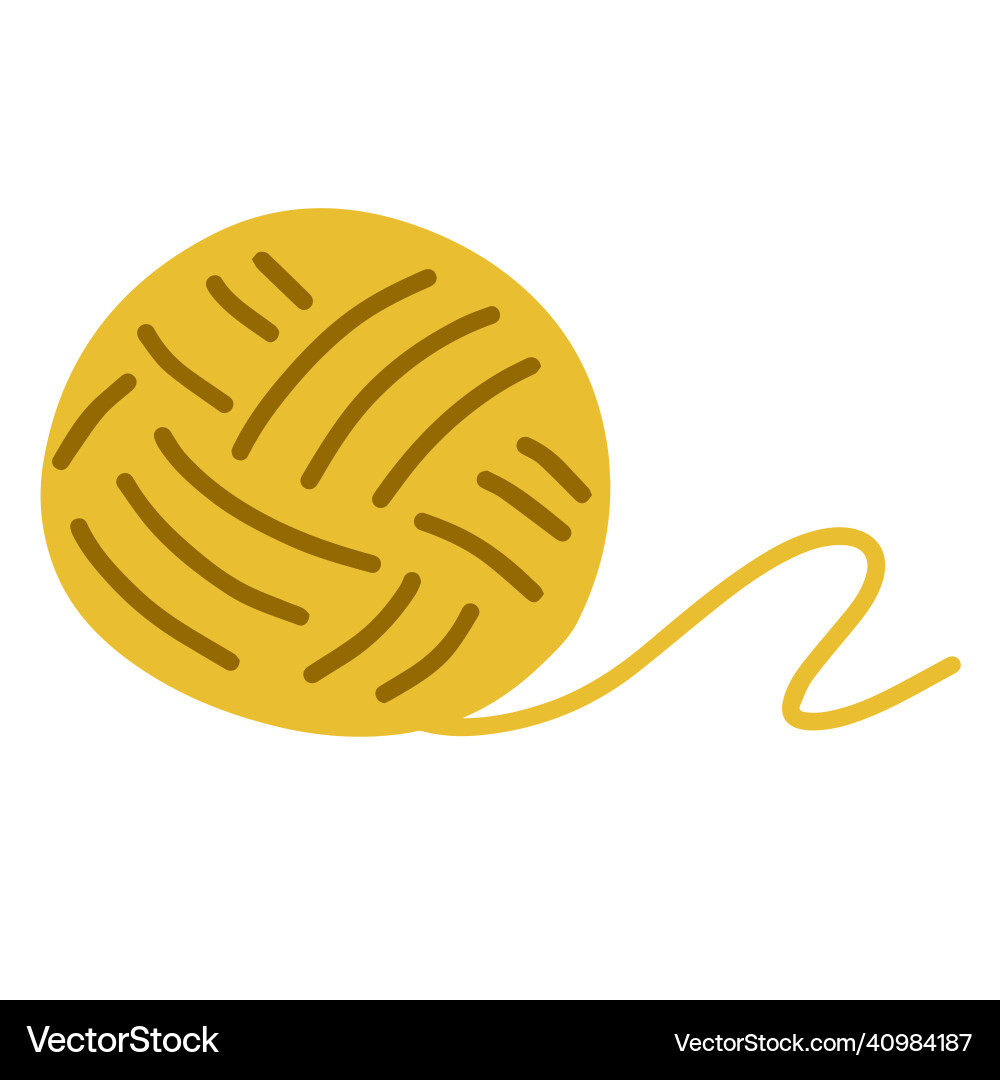 Ball of woolen threads Vector Image
