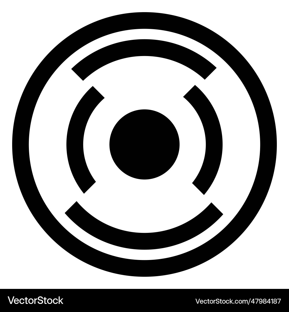 Circular shape with lines and dots vector image