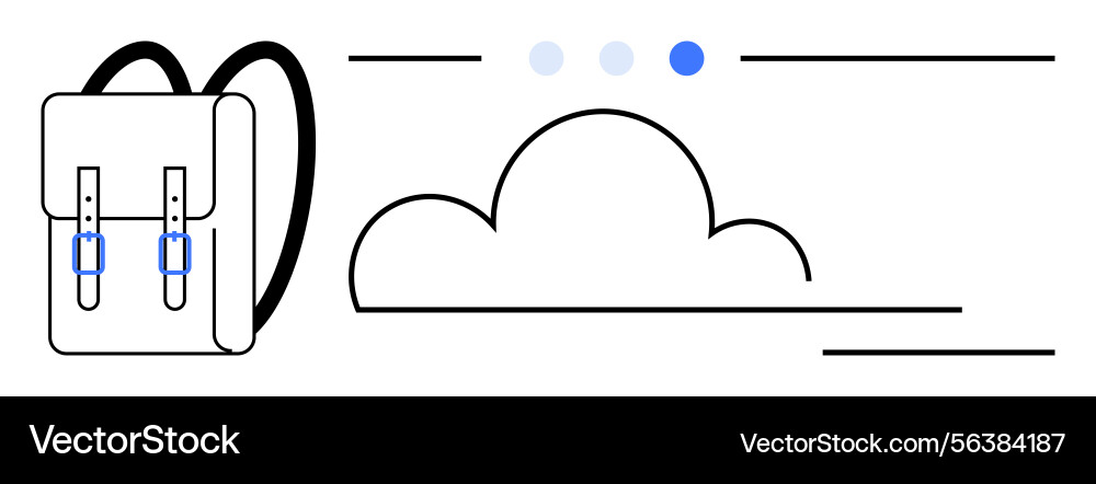 Cloud storage concept with minimalist elements Vector Image