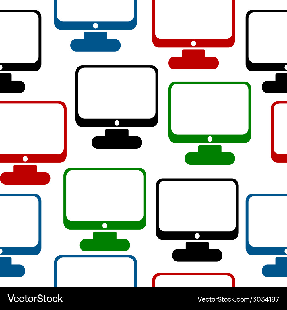 Computer icon seamless pattern Vector Image