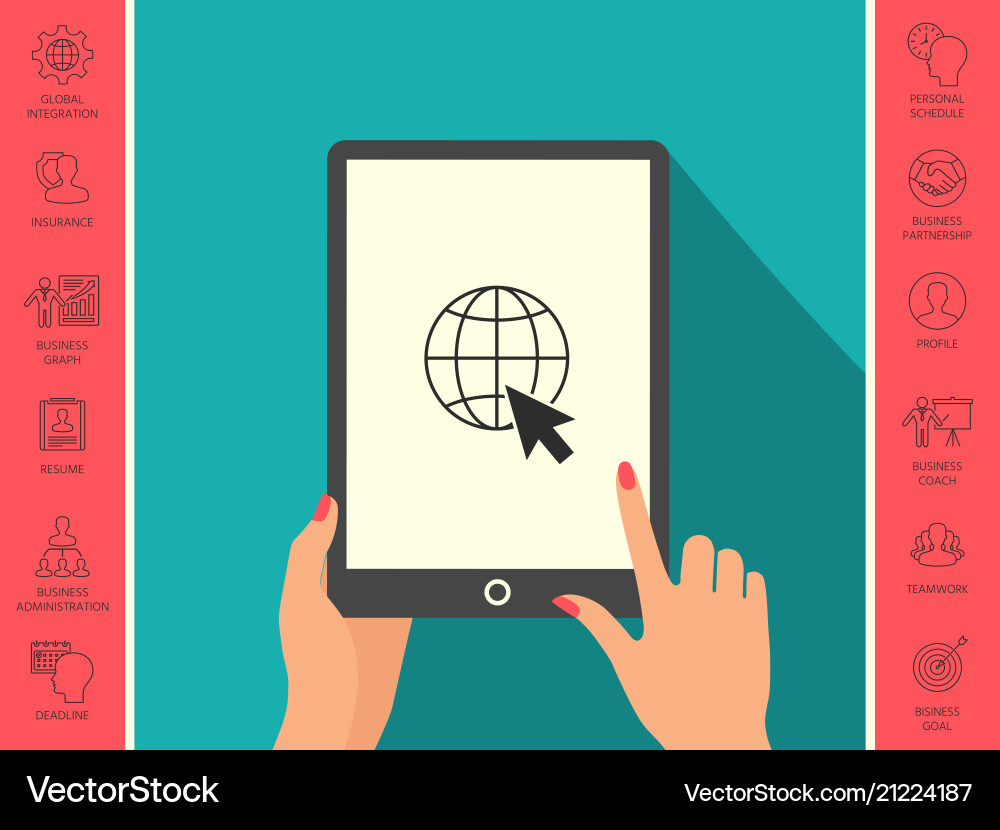 Go to web internet icon Go to web internet icon vector image