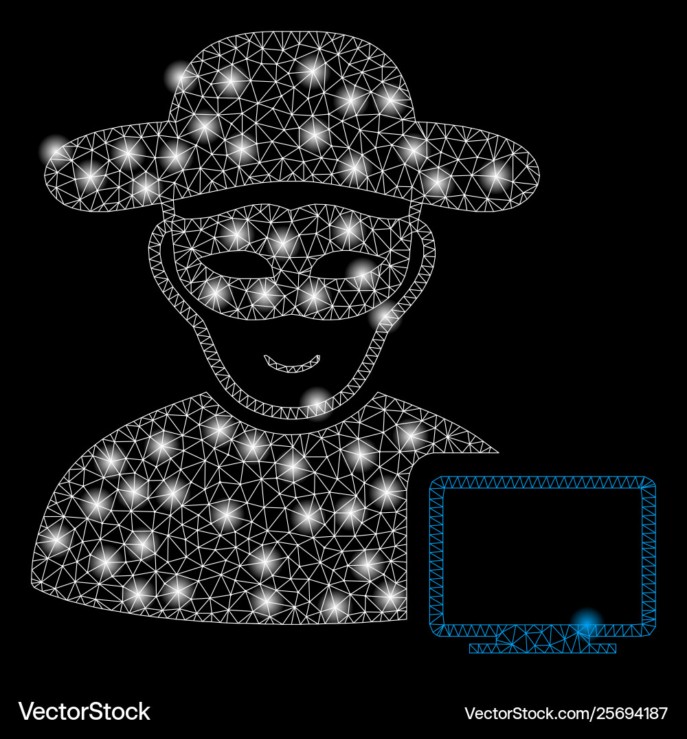 Golden square mosaic computer hacker Golden square mosaic computer hacker vector image