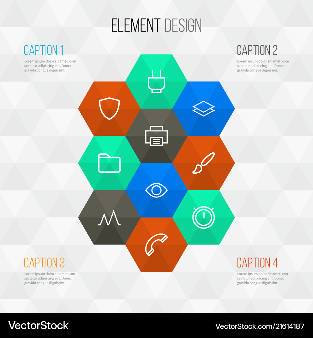 Interface icons line style set with eye action Interface icons line style set with eye action vector image