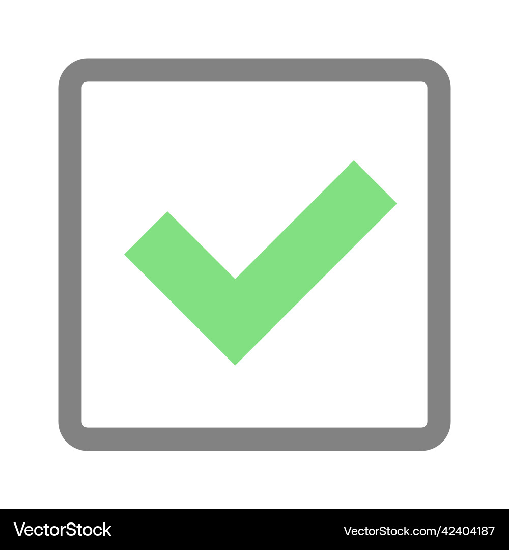 Light colored checkbox icon Light colored checkbox icon vector image