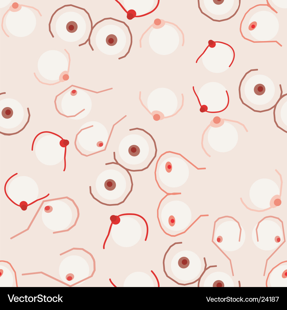 Nude Breast Pattern Vector Image