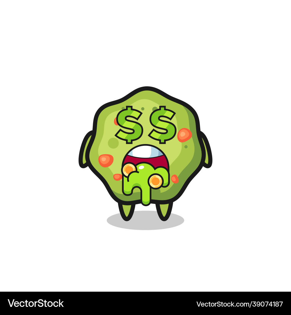 Puke character with an expression of crazy about Puke character with an expression of crazy about Vector Image
