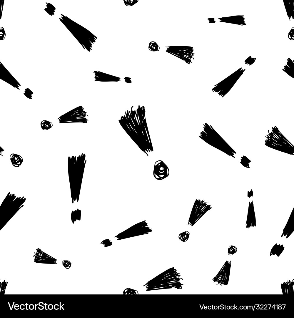 Seamless pattern with exclamation mark symbol Vector Image