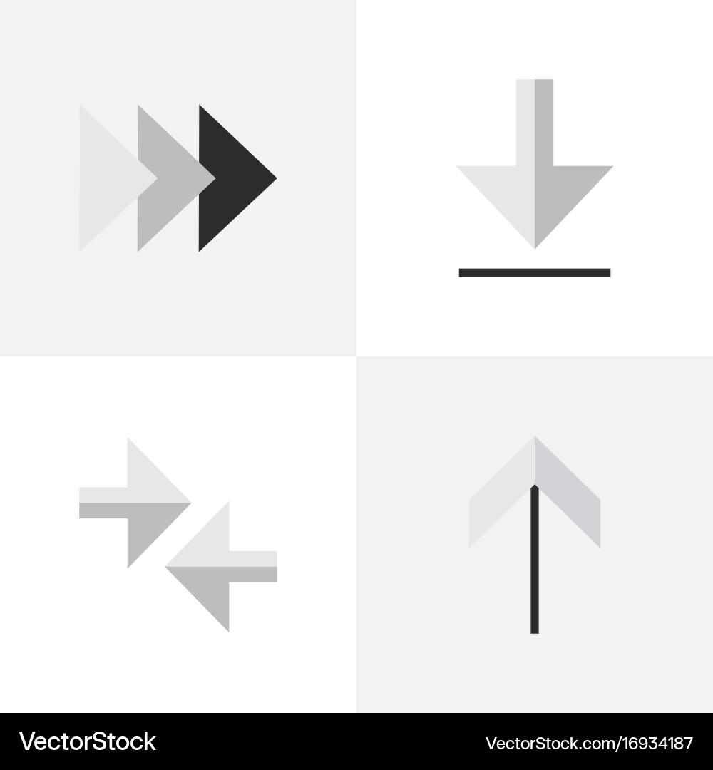 Set einfacher Zeigersymbole vektorbild