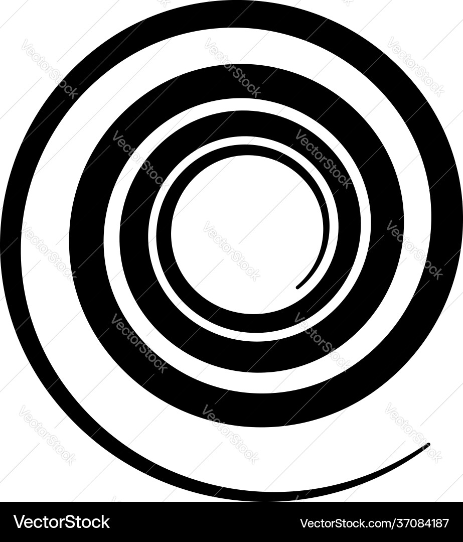 Spiral swirl twirl volute helix shape element Spiral swirl twirl volute helix shape element vector image