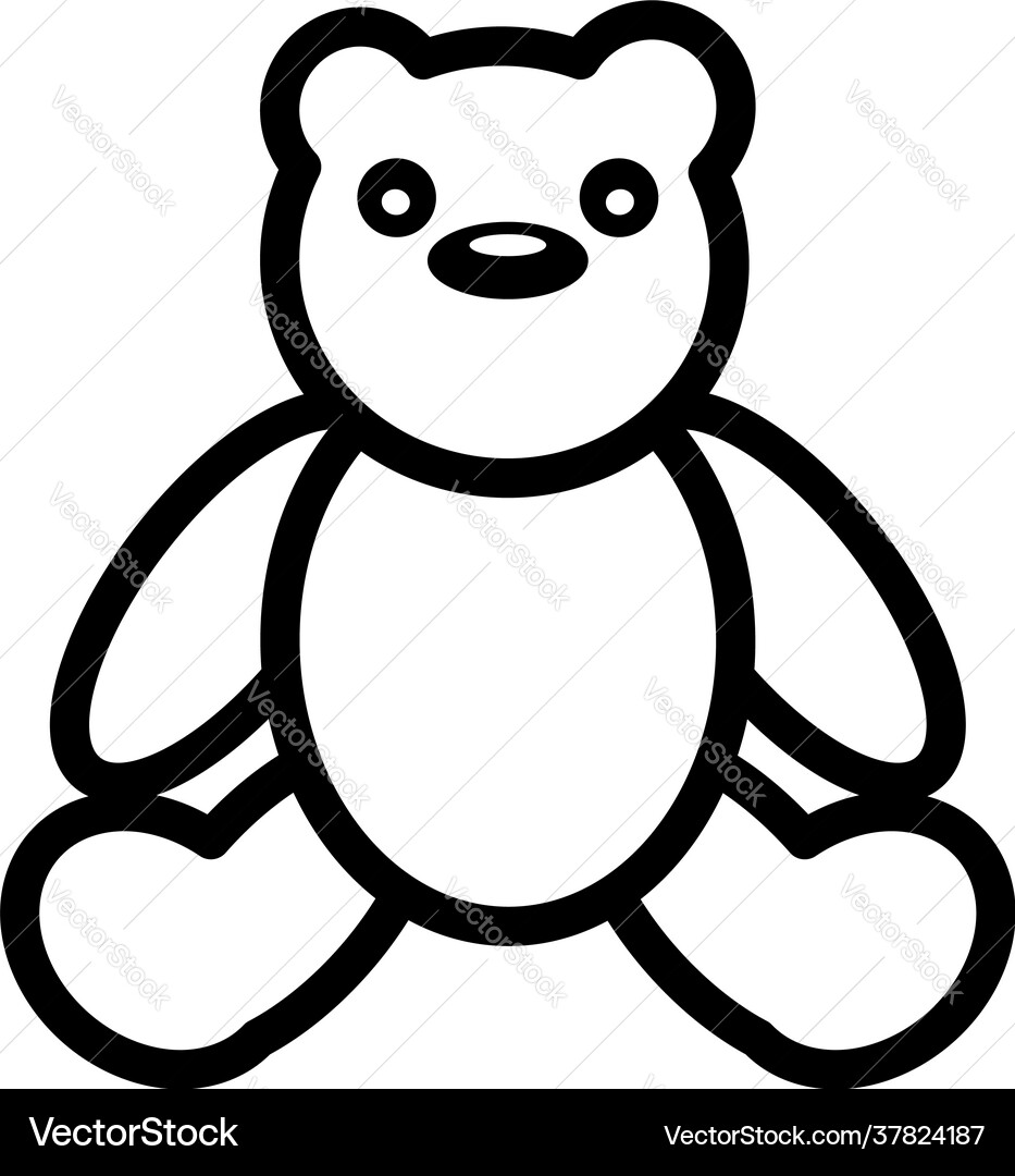 Teddy bear icon Royalty Free Vector Image - VectorStock