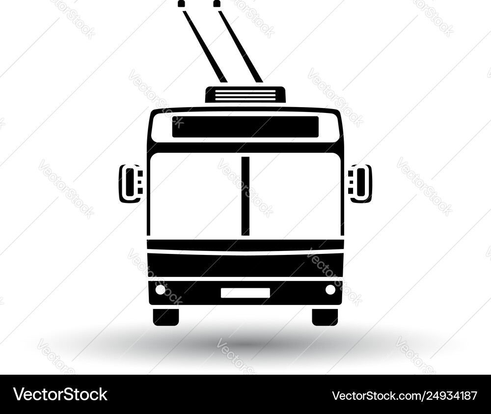 Trolleybus icon front view vector image