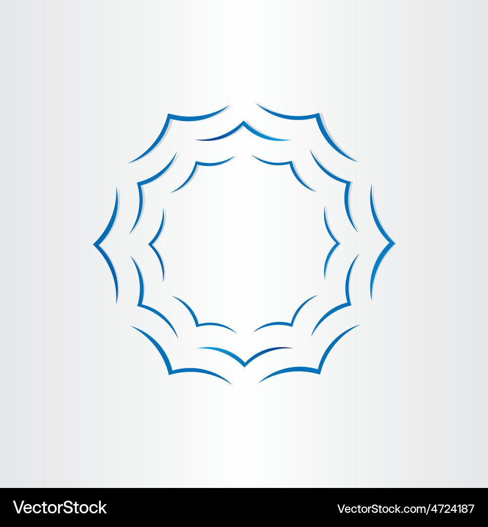 Warer waves in circle abstract background vector image