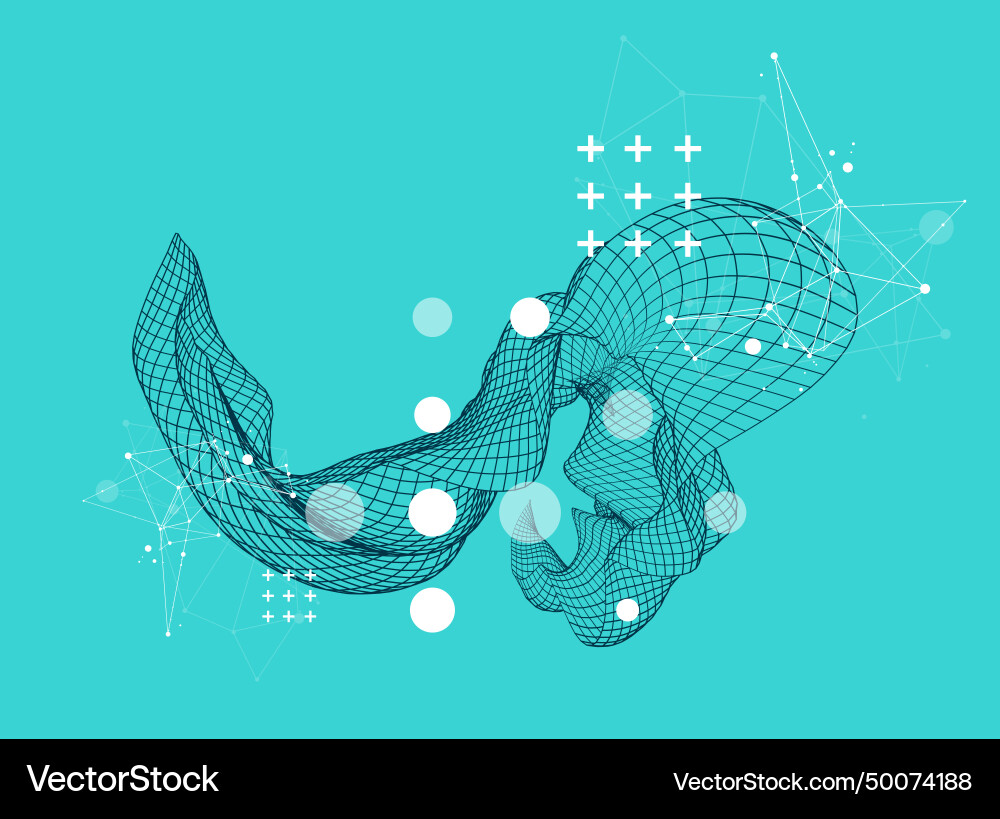Abstract wave is made in a frame style template Abstract wave is made in a frame style template vector image
