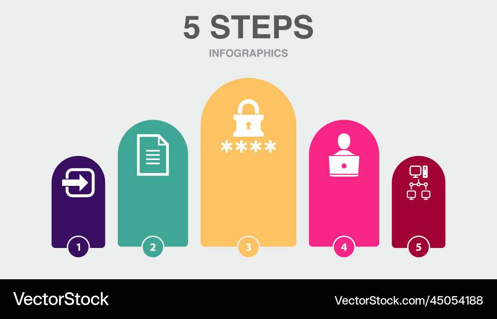 Access document password user intranet icons vector image