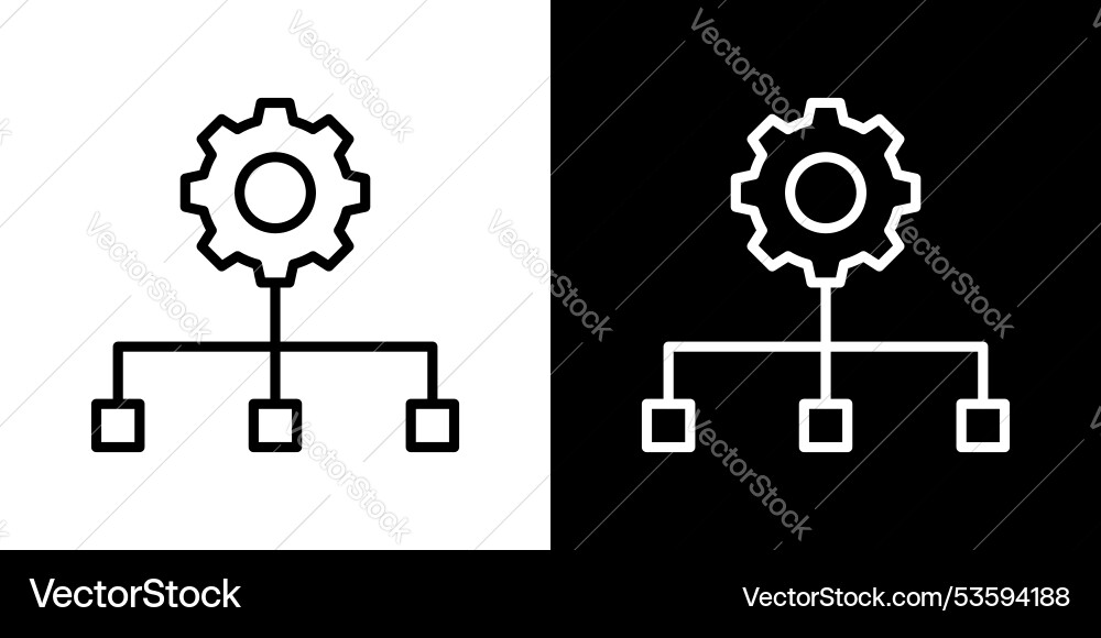 Allocation thin line icon set Allocation thin line icon set vector image