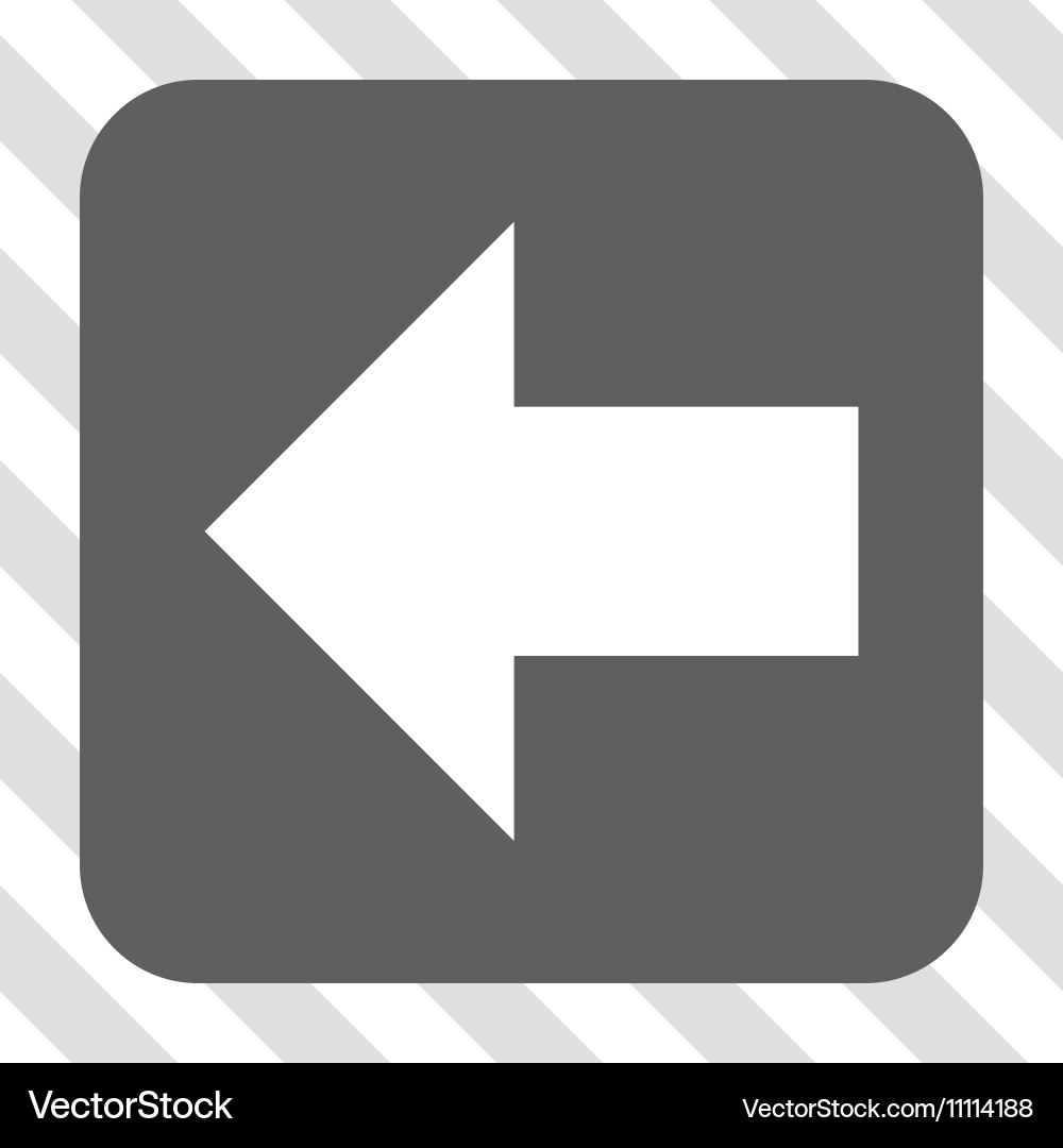 Arrow left rounded square button vector image