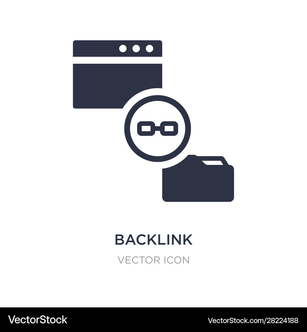 Backlink icon on white background simple element Backlink icon on white background simple element vector image