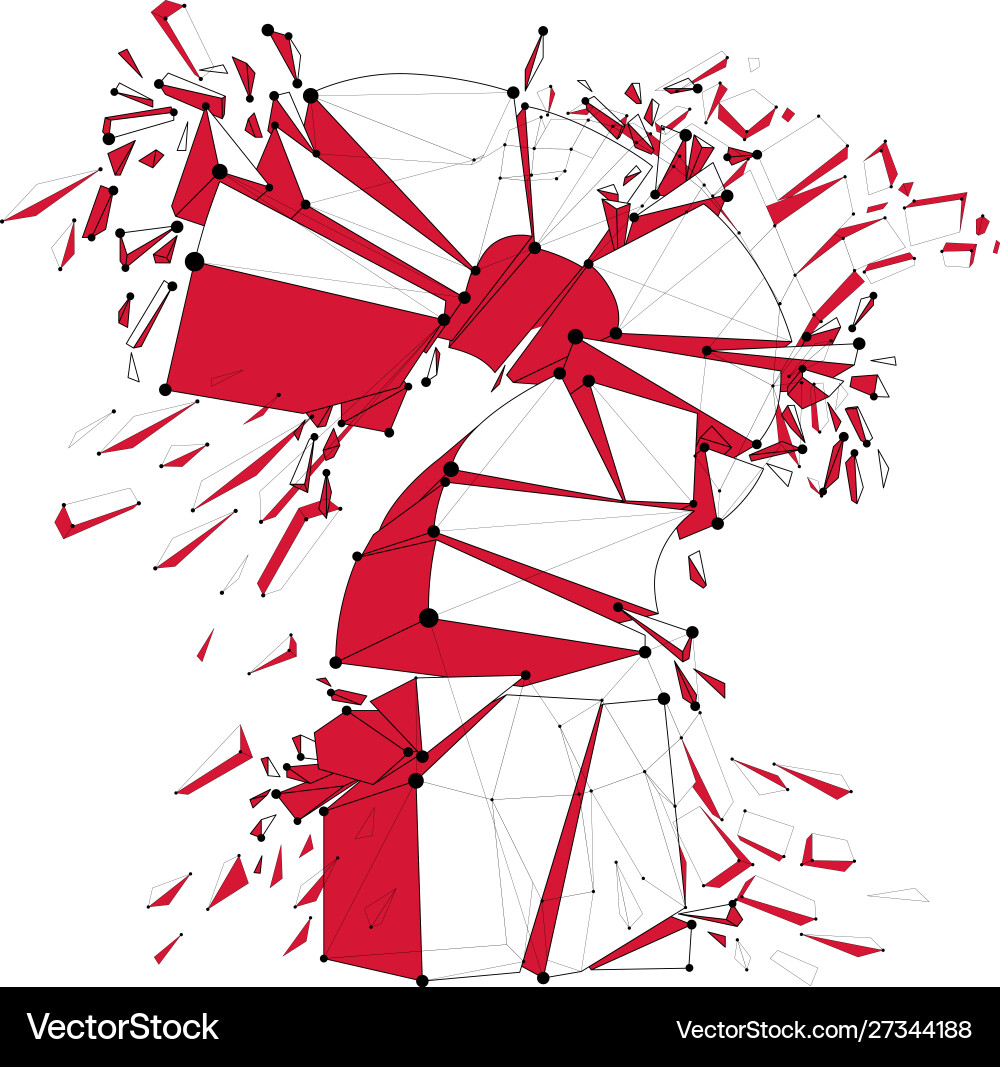 Broken question mark exploding query breaking Broken question mark exploding query breaking vector image