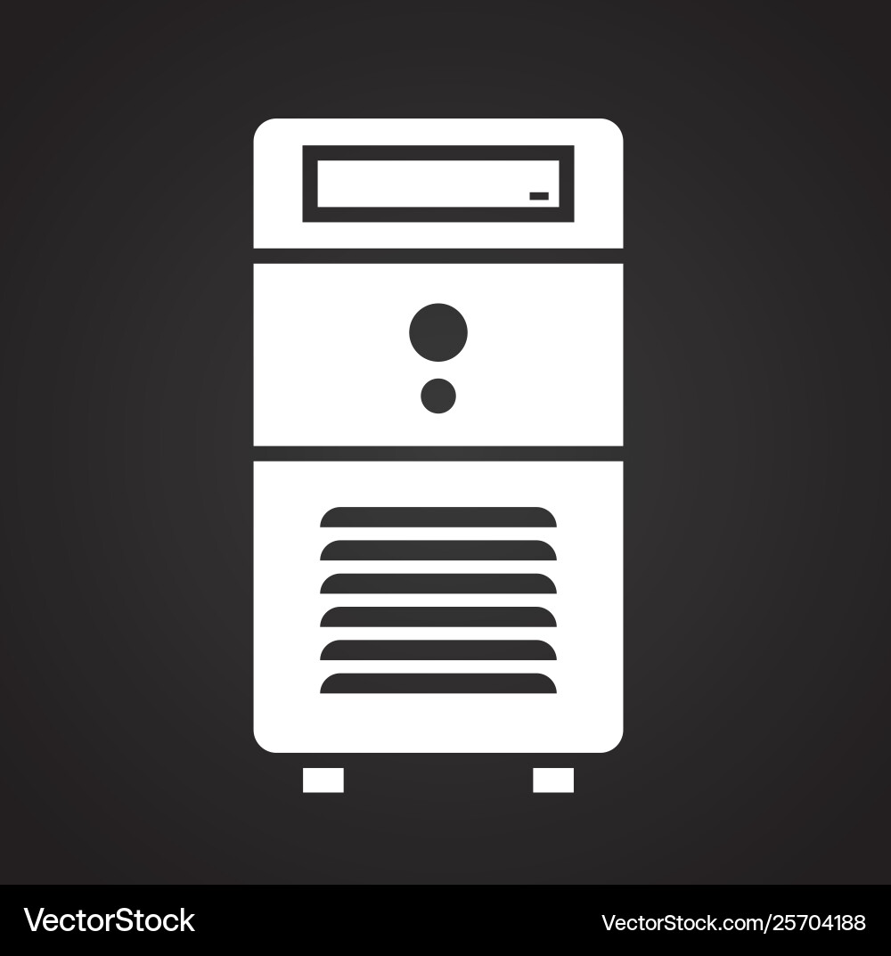 Computer hardware icon on background for graphic Vector Image
