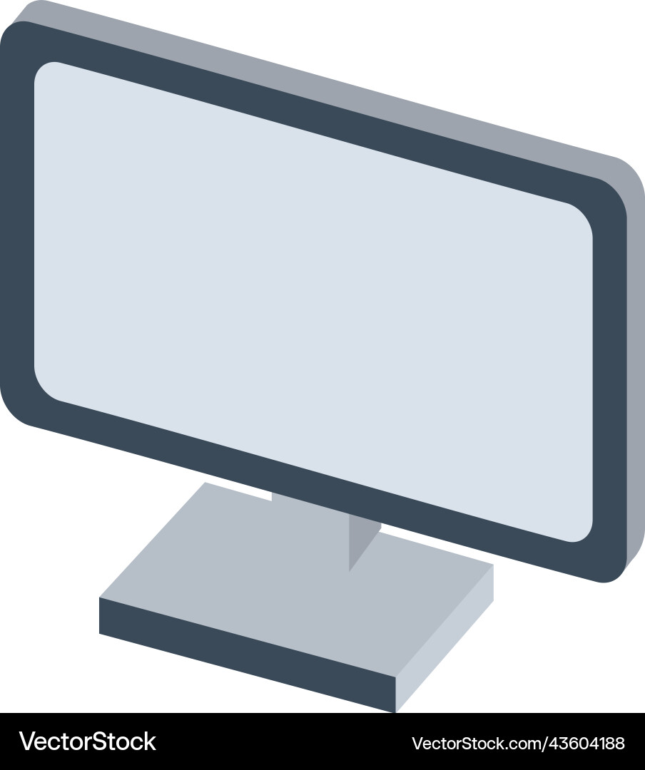 Desktop computer tech vector image
