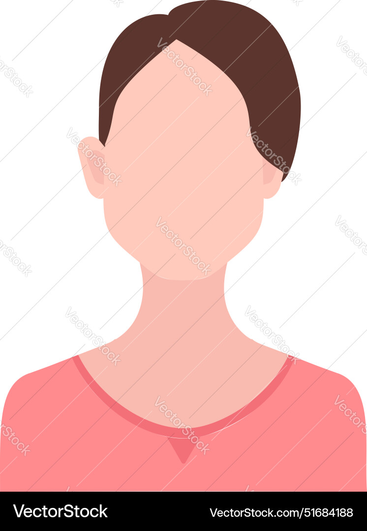 Flat style woman face Flat style woman face vector image