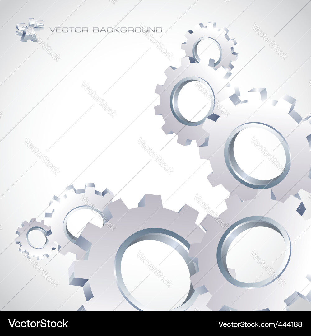 Gear background vector image