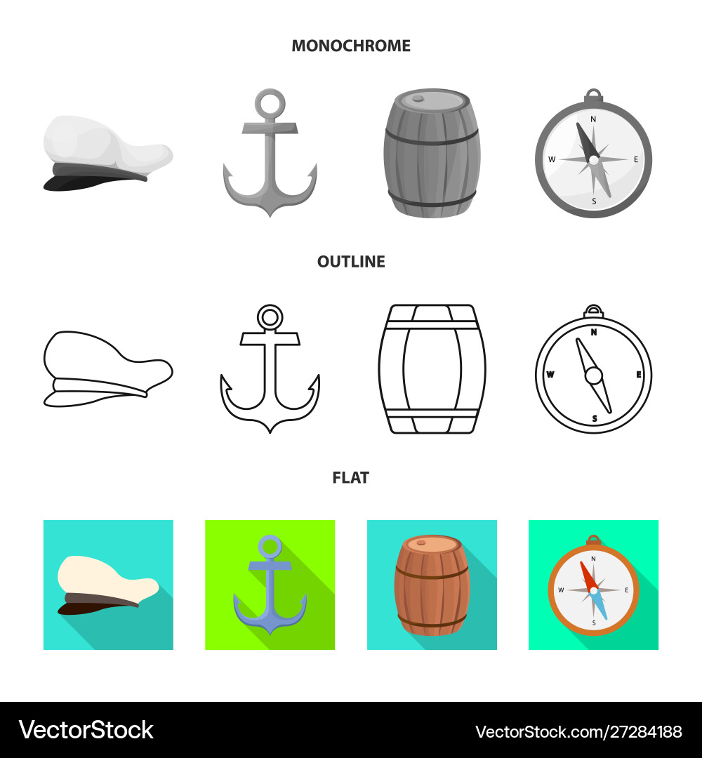Isolated object journey and seafaring symbol Isolated object journey and seafaring symbol vector image