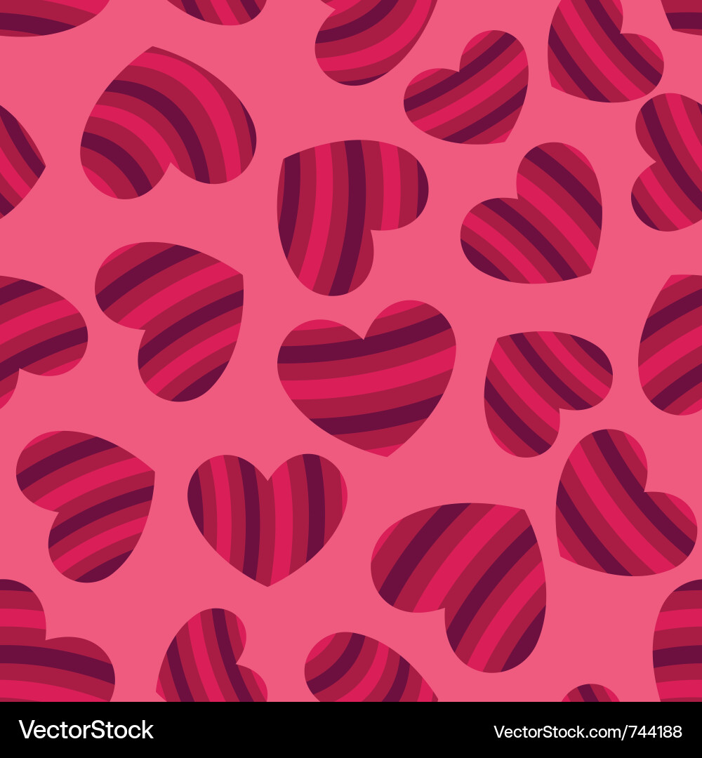Seamless hearts pattern Vector Image