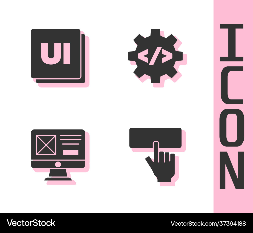 Set keyboard ui or ux design and front end Set keyboard ui or ux design and front end vector image