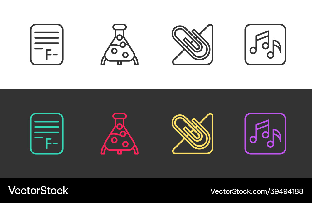 Set line exam paper with incorrect answers test Set line exam paper with incorrect answers test vector image
