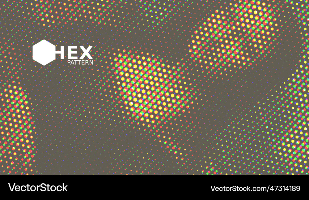 3d abstract geometric wave hex halftone pattern 3d abstract geometric wave hex halftone pattern vector image