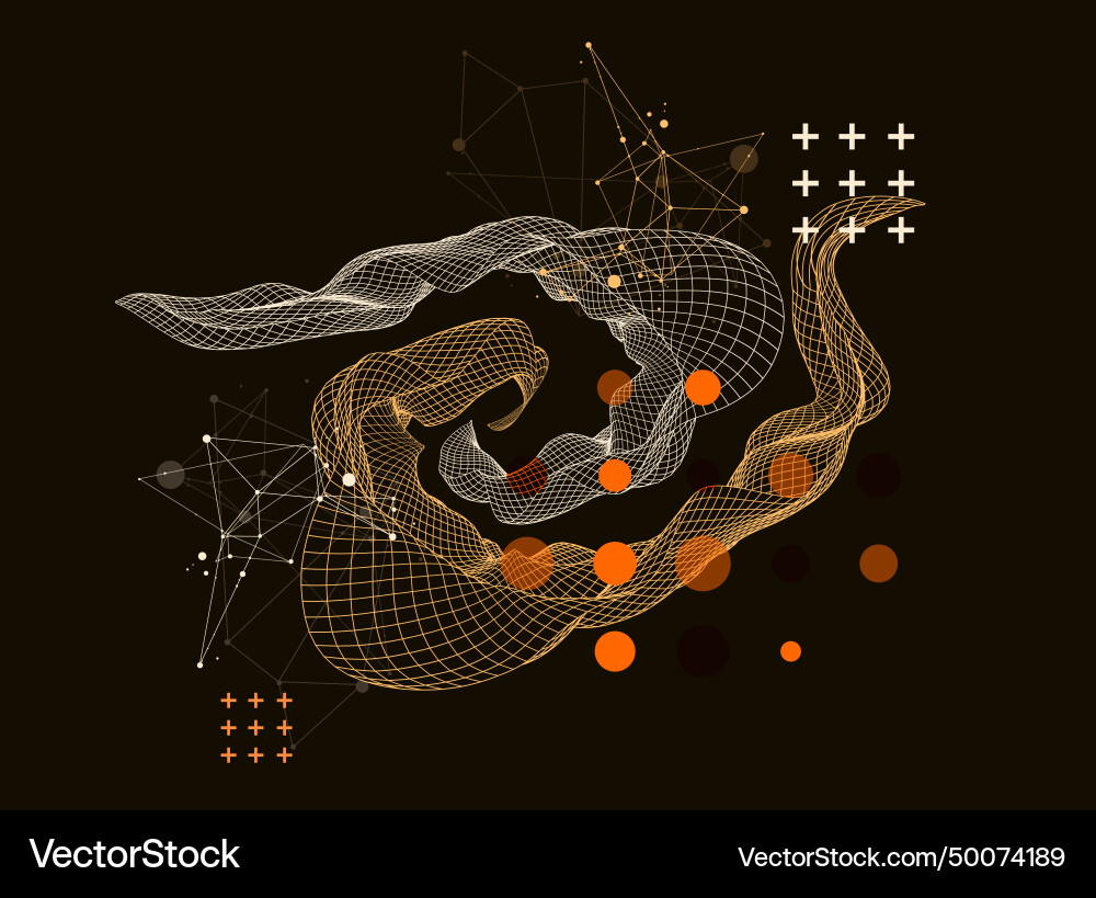 Abstract wave is made in a frame style template Abstract wave is made in a frame style template vector image