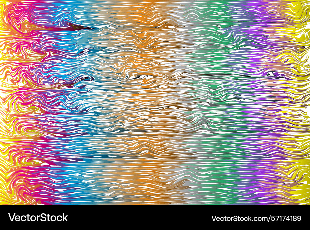 Abstract wavy pattern with bright rainbow gradient Abstract wavy pattern with bright rainbow gradient vector image