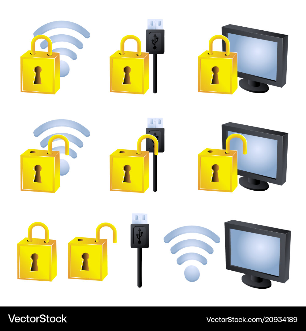 Big set gradient icon gdpr - general data Big set gradient icon gdpr - general data Vector Image