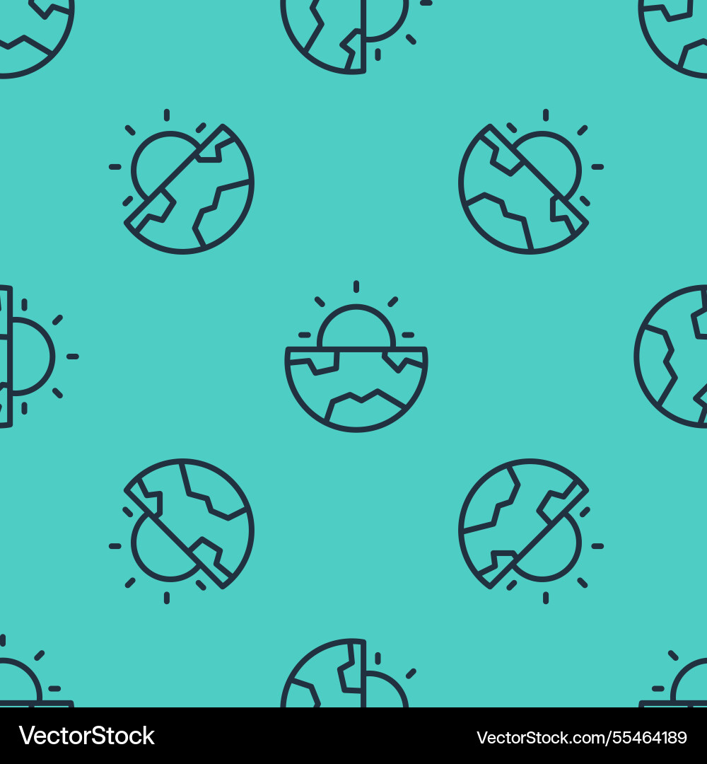 Black line earth core structure crust icon Black line earth core structure crust icon vector image