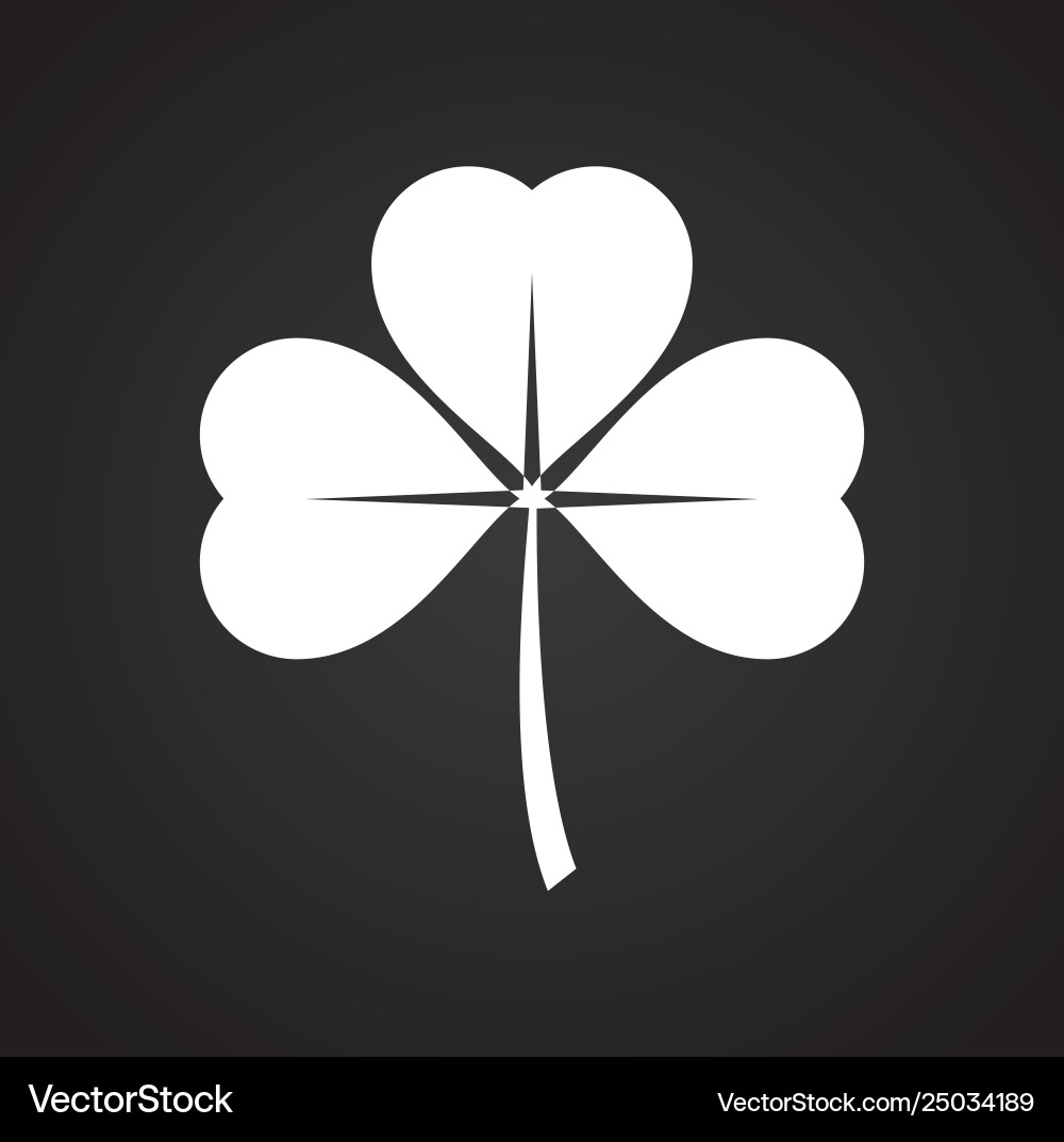 Clover icon on background for graphic and web Clover icon on background for graphic and web vector image