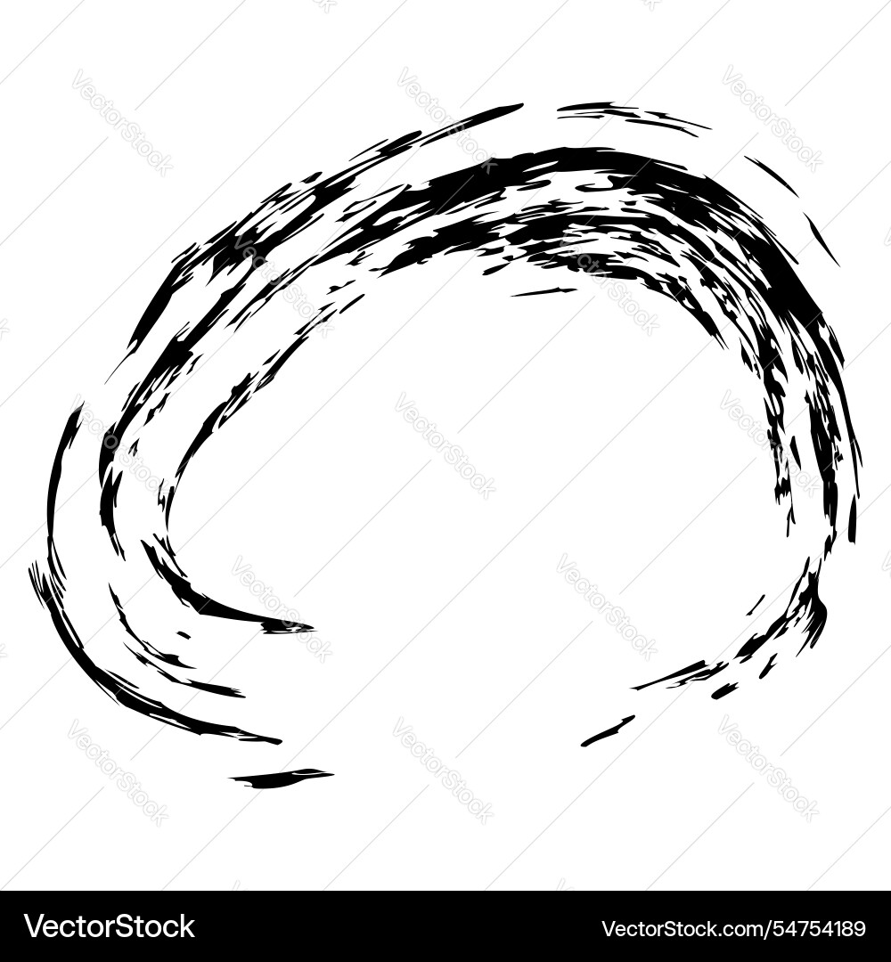 Frame from crayon effect circle shape simple hand vector image