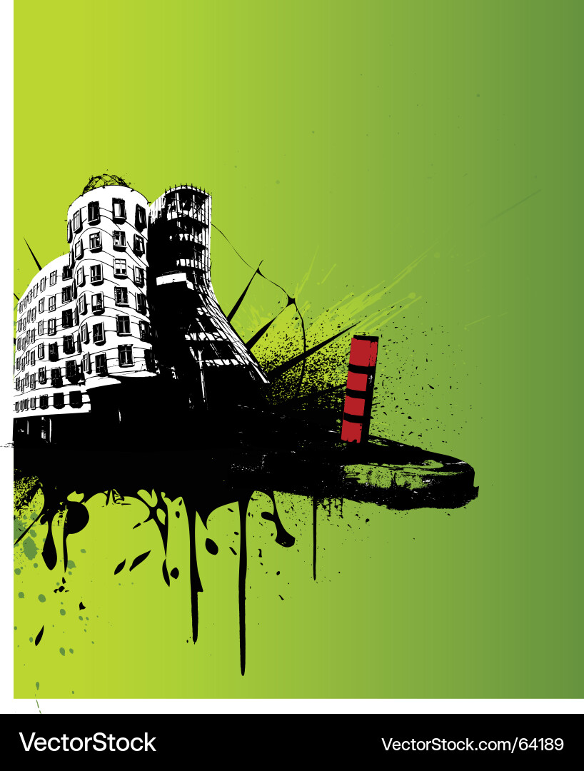 Grunge Cityscape Vector Image
