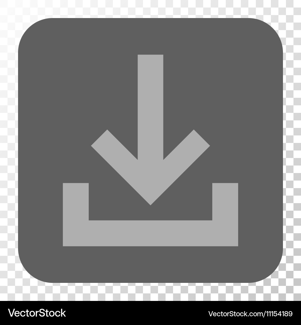 Inbox rounded square button vector image