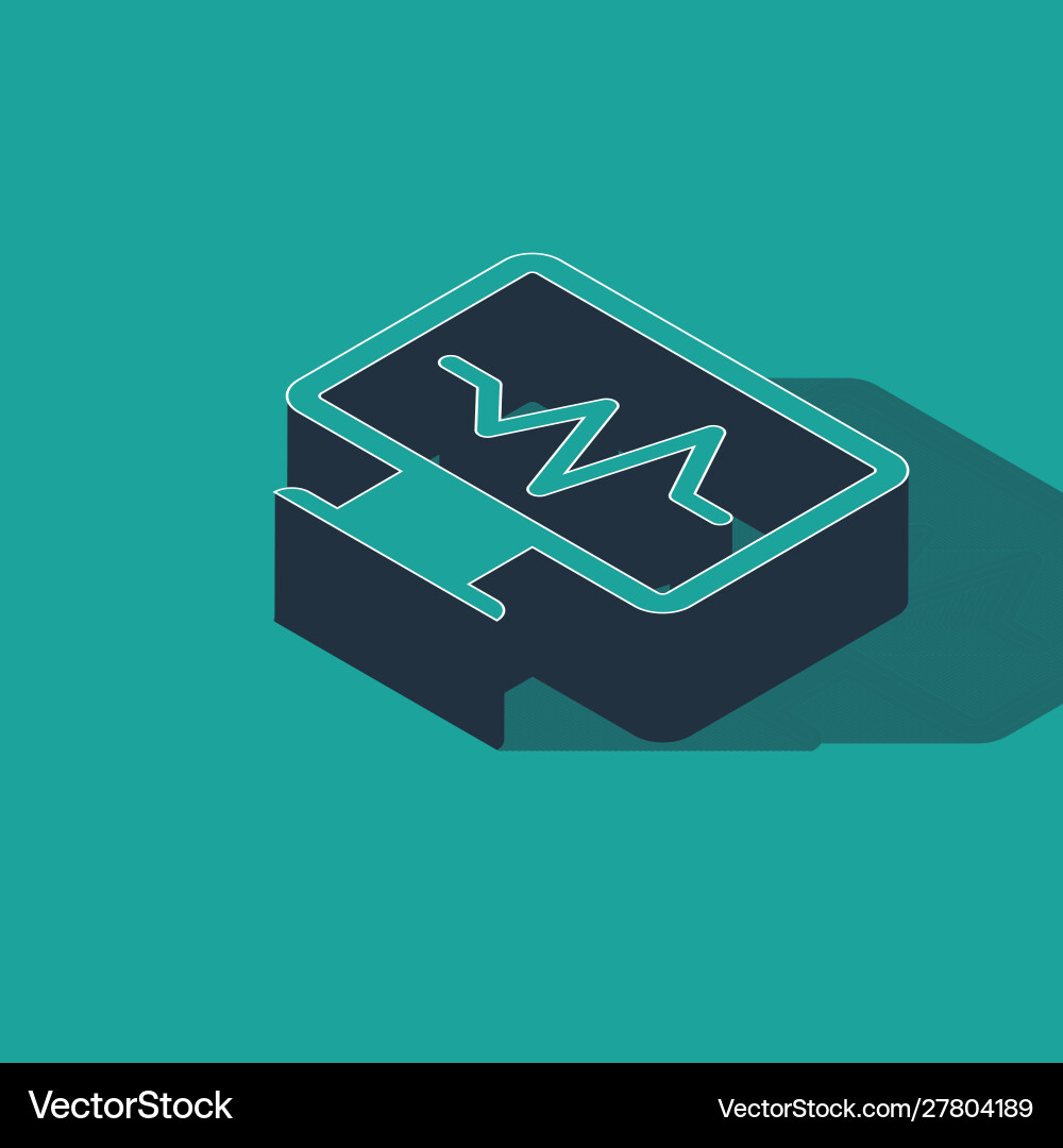 Isometric computer monitor with cardiogram icon Isometric computer monitor with cardiogram icon vector image
