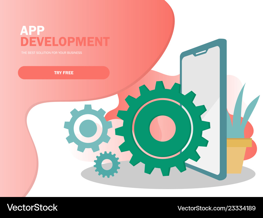 Mobile application development Mobile application development vector image
