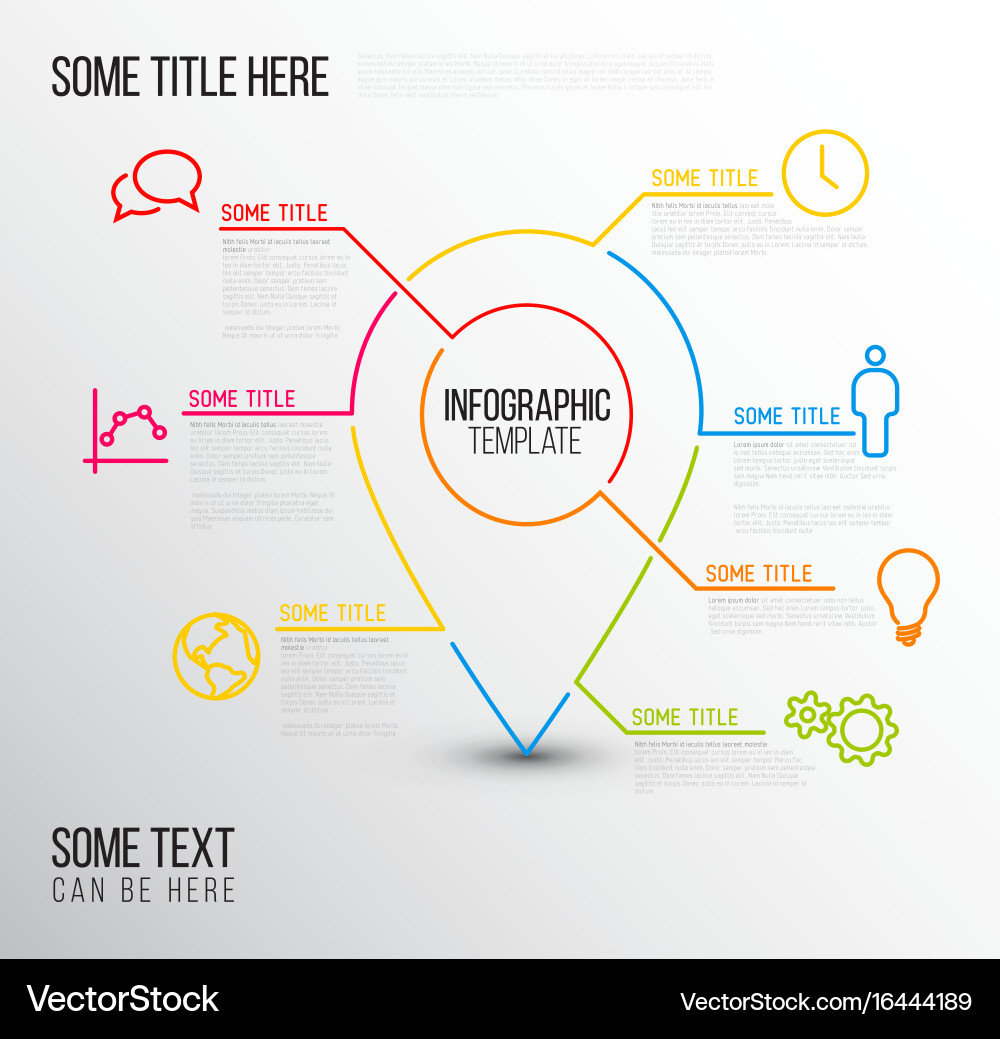 Modern Location Infographic Template vector image
