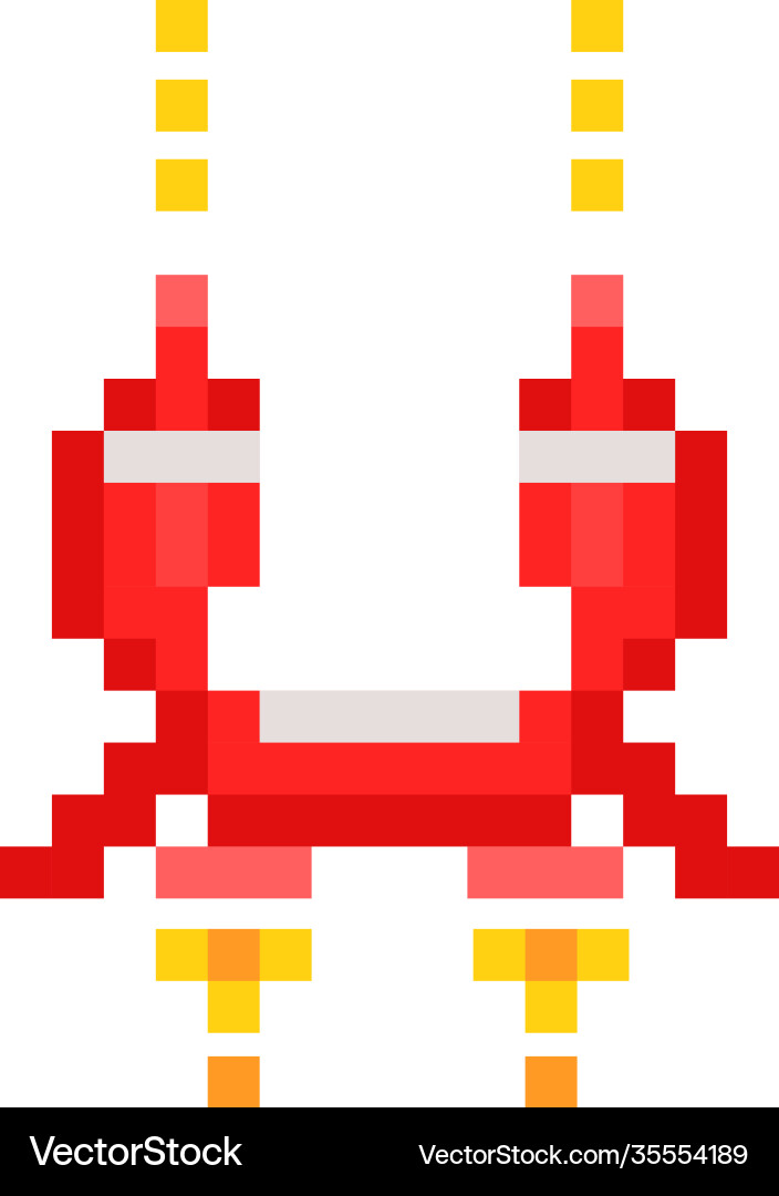 Pixel Spaceship Icon Vector Image